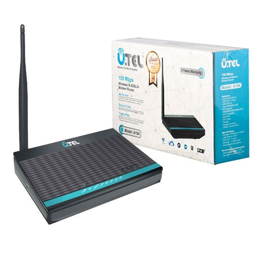 مودم روتر ADSL2 Plus بی سیم یوتل مدل A154 مودم ایرانی مودم یوتل پویا سیستم فروشگاه آنلاین مودم تک آنتن مودم ارزون مودم ارزان مودم خوب مودم قیمت مناسب مودم با گارانتی ایران مودم خانگی